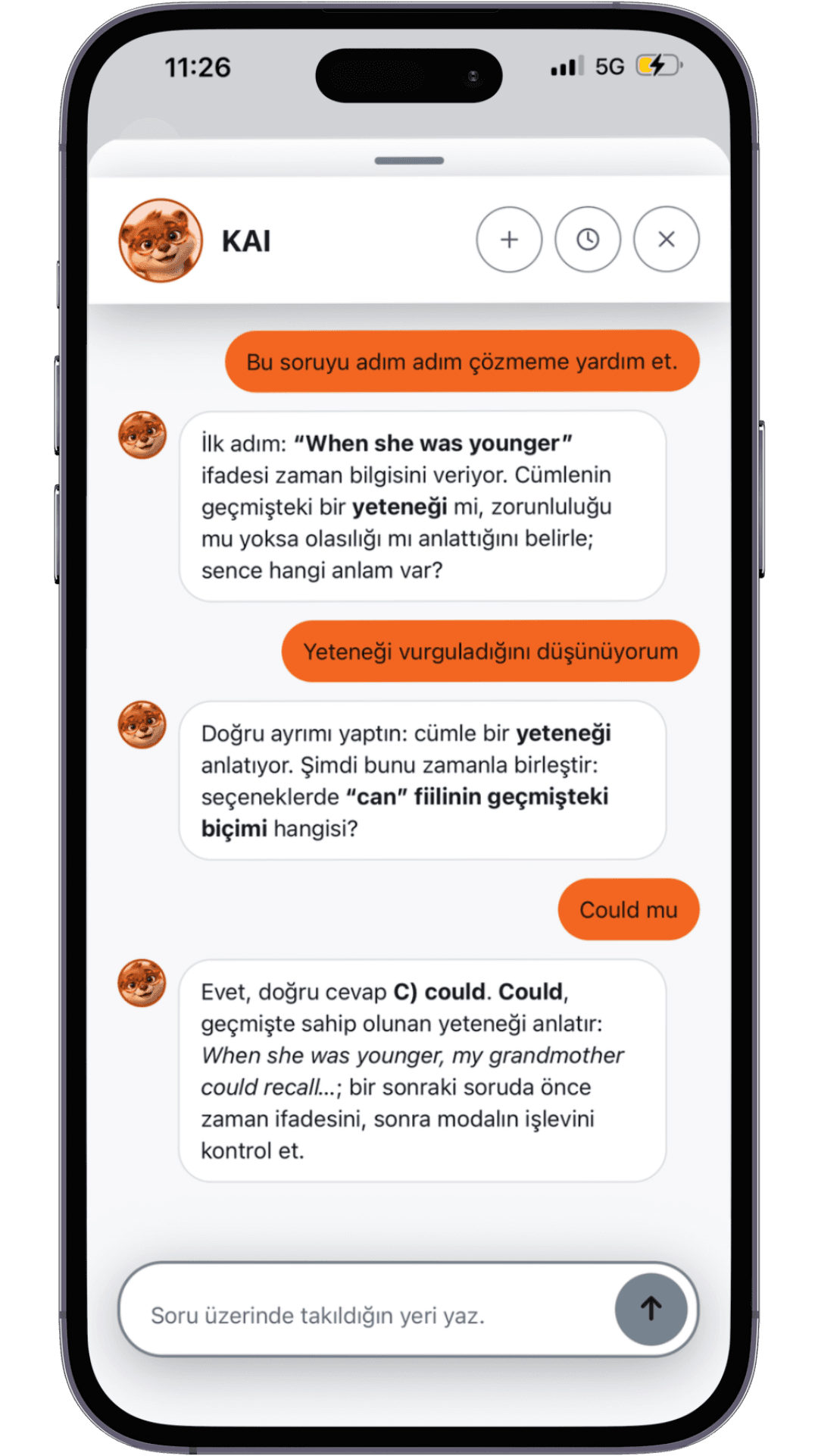 Seni tanıyan öğretmenin: KAI Kavra uygulama ekranı