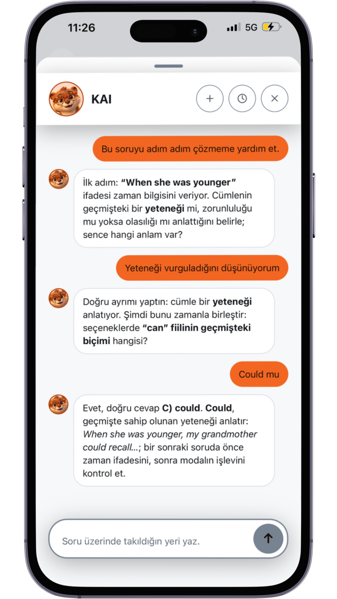 YÖKDİL hazırlığında KAI kişisel öğretmen ekranı
